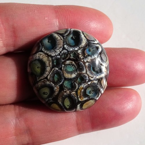 Bague cabochon murano bag.1371