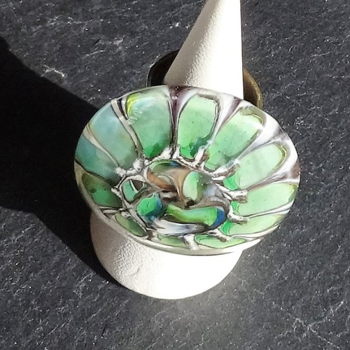 Bague cabochon murano bag.1370