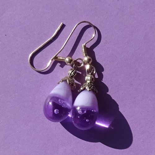 Boucles d'oreille perles murano bcl.3291