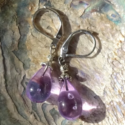 Boucles d'oreille perles murano bcl.3292