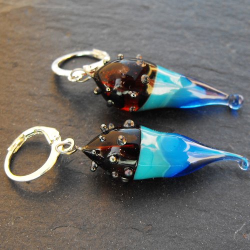 Boucles d'oreille perles murano bcl.2617
