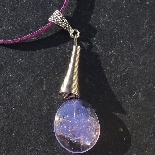 Pendentif perle d'art, lampwork,murano, verre filé cl.1138