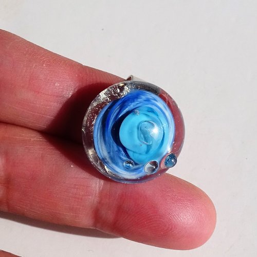Bague cabochon murano bag.1374
