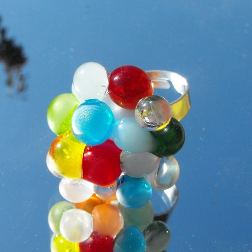 Bague cabochon murano bag.1320