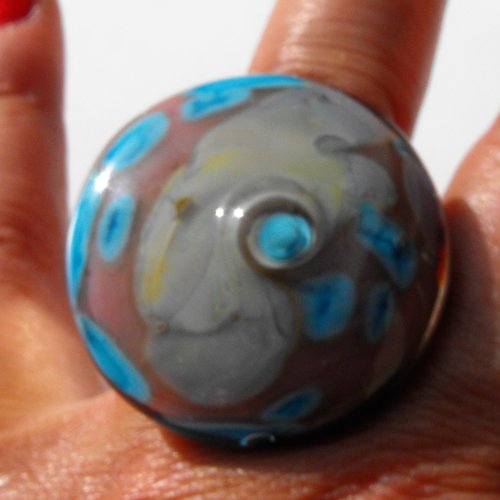 Bague cabochon murano bag.1328