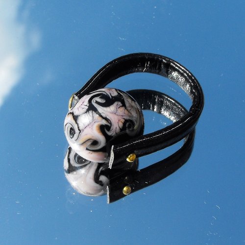 Bague cabochon murano bag.1302