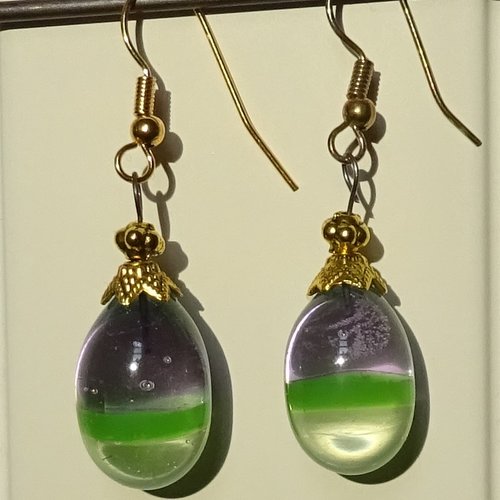 Pendants d'oreille verre filé bcl.3017