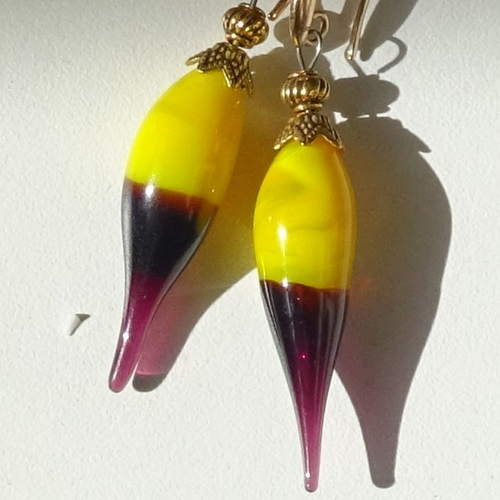 Pendants d'oreille verre filé bcl.3031