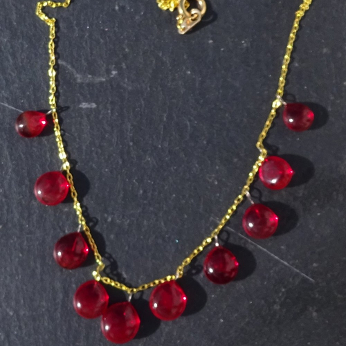 Collier perle verre, lampwork,murano, verre filé cl.1143