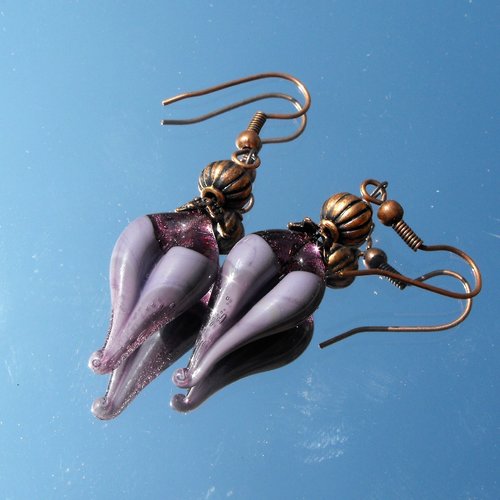 Boucles d'oreille perles murano bcl.2537