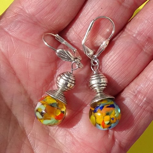 Pendants d'oreille verre filé bcl.3505