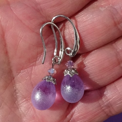 Pendants d'oreille verre filé bcl.3506