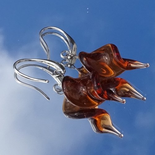 Pendants d'oreille verre filé bcl.3507