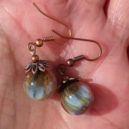 Boucles d'oreille perles murano bcl.3508