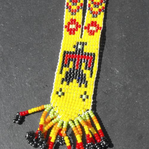 Collier tissé indien rocaille cl.0754