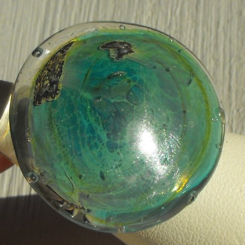 Bague cabochon murano bag.1115