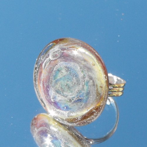 Bague cabochon murano bag.1042