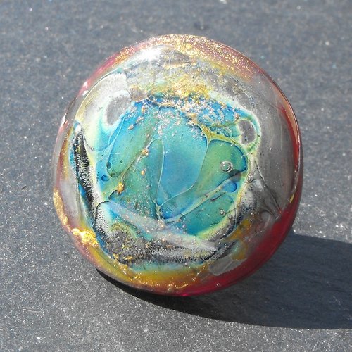 Bague cabochon murano bag.1043