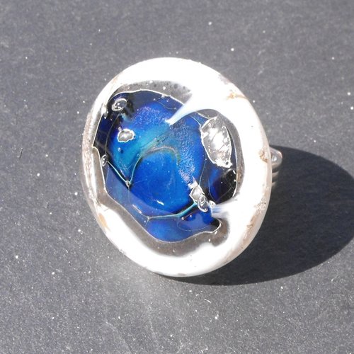 Bague cabochon murano bag.1045