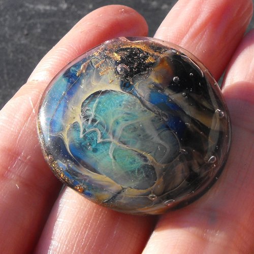Bague cabochon murano bag.1126
