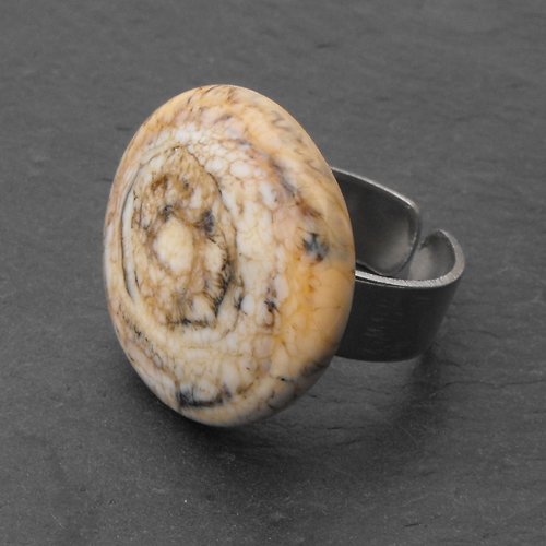 Bague cabochon murano bag.1148
