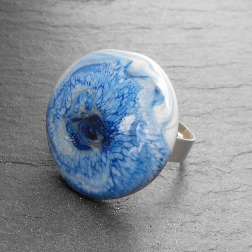 Bague cabochon murano bag.1161