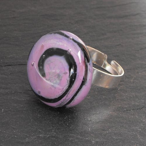 Bague cabochon murano bag.1163