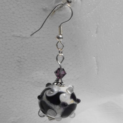 Boucles d'oreille perles murano bcl.1423