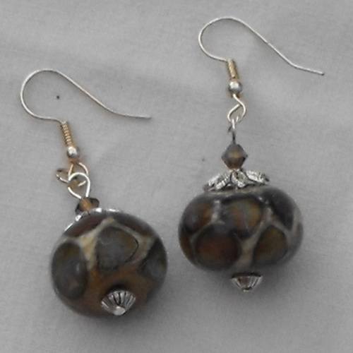 Boucles d'oreille perles murano bcl.1528