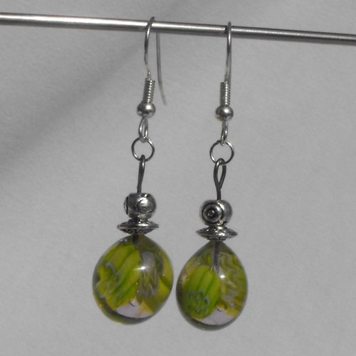 Boucles d'oreille perles murano bcl.1568