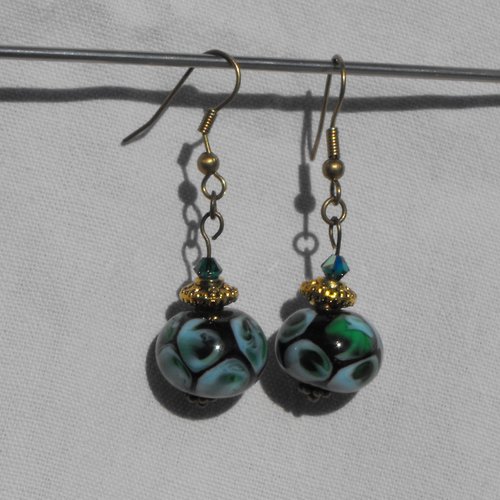 Boucles d'oreille perles murano bcl.1594