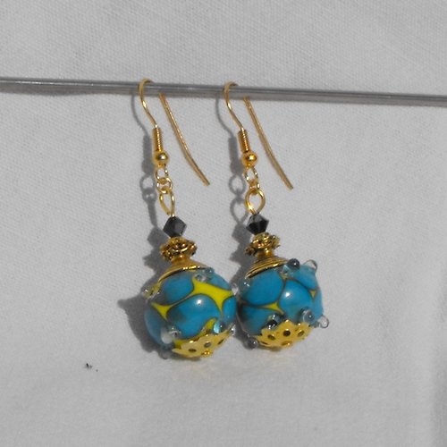 Boucles d'oreille perles murano bcl.1577