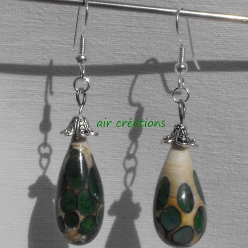Boucles d'oreille perles murano bcl.1588