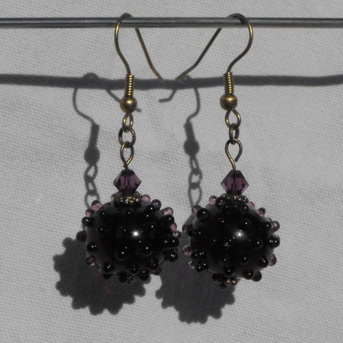 Boucles d'oreille perles murano bcl.1593