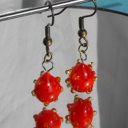 Boucles d'oreille perles murano bcl.1715