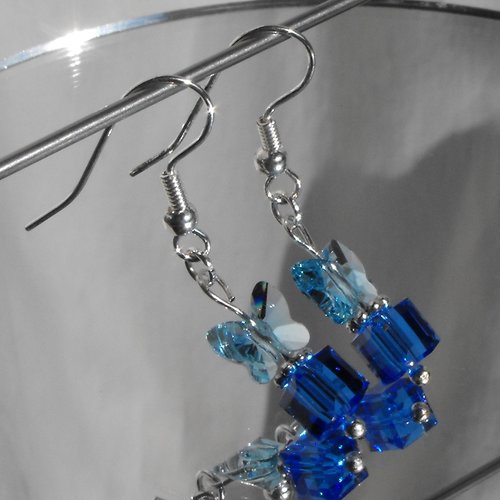 Pendants d'oreille perles cristal bcl.1721