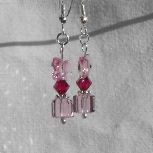 Pendants d'oreille perles cristal bcl.1725