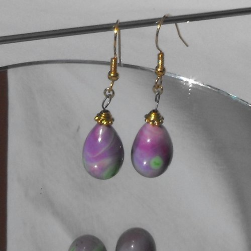Boucles d'oreille perles murano bcl.1738