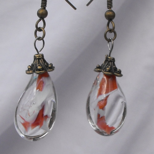 Boucles d'oreille perles murano bcl.1742