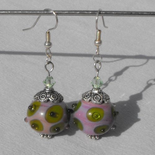 Boucles d'oreille perles murano bcl.1752