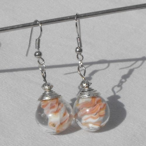 Boucles d'oreille perles murano bcl.1753