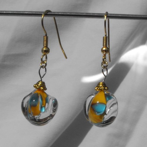 Boucles d'oreille perles murano bcl.1761