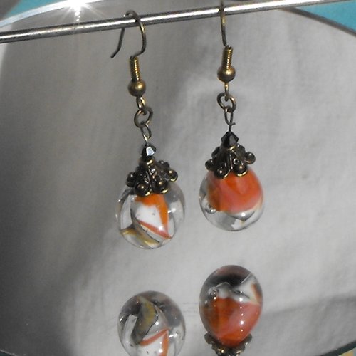 Boucles d'oreille perles murano bcl.1765