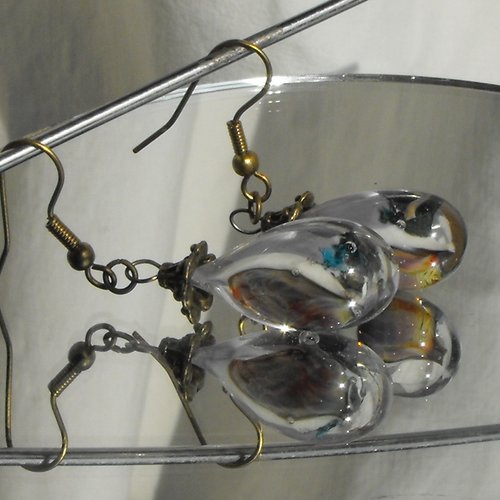 Boucles d'oreille perles murano bcl.1781