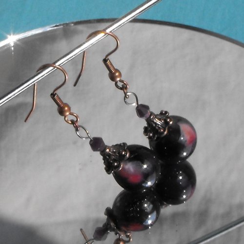 Boucles d'oreille perles murano bcl.1789
