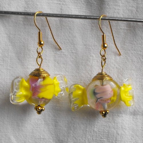 Boucles d'oreille perles murano bcl.1794