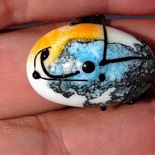 Bague cabochon murano bag.1480