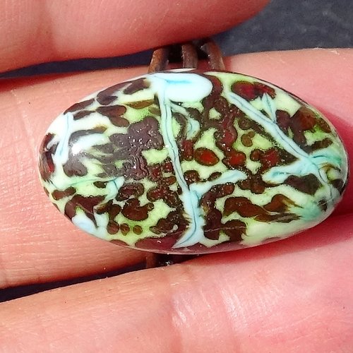 Bague cabochon murano bag.1488