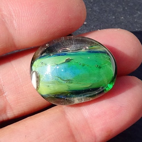 Bague cabochon murano bag.1491