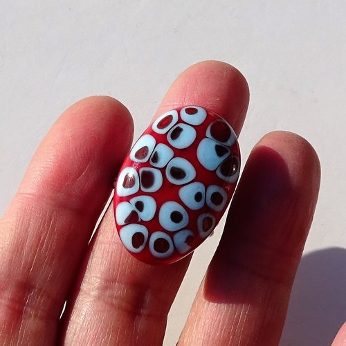 Bague cabochon murano bag.1498